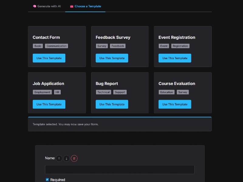 Formly.Pro AI Form Builder Interface